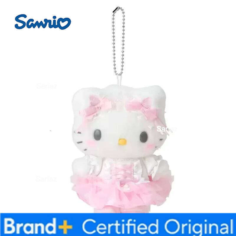 Sanrio Kawaii Kuromi Cinnamoroll Plush Toys Keychain Cartoon Hello Kitty My Sweet Piano Backpack Pendant Girls Birthday Gifts H260121