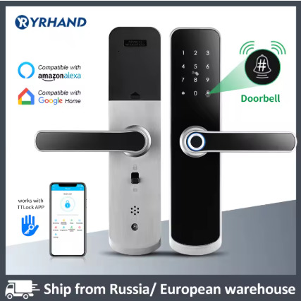 X6 Yrhand Electronic Lock Waterproof Biometric Fingerprint Door Locks Bluetooth Digital Keypad Door Lock TTlock App Smart Lock