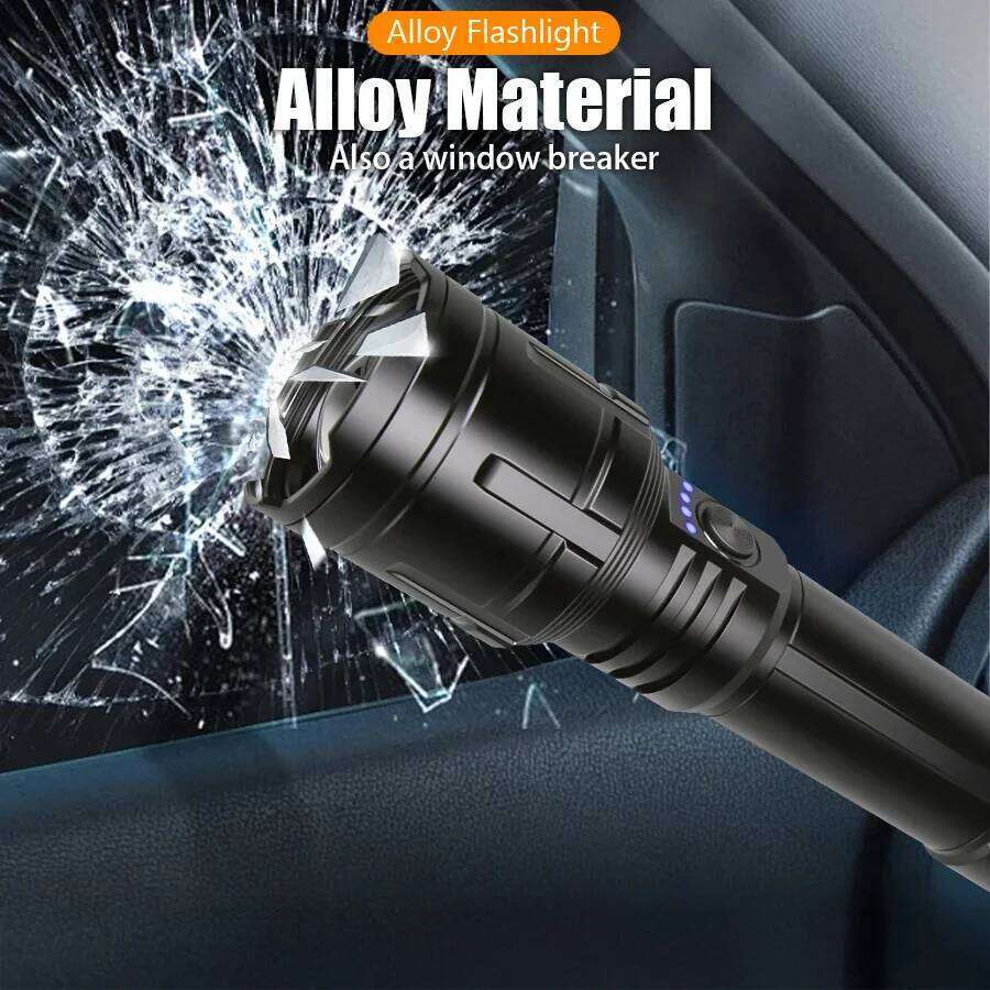 3000LM Led Flashlight Outdoor Zoom Rechargeable Waterproof Flashlights Strong Focused Source Can Light a Flame Z260121