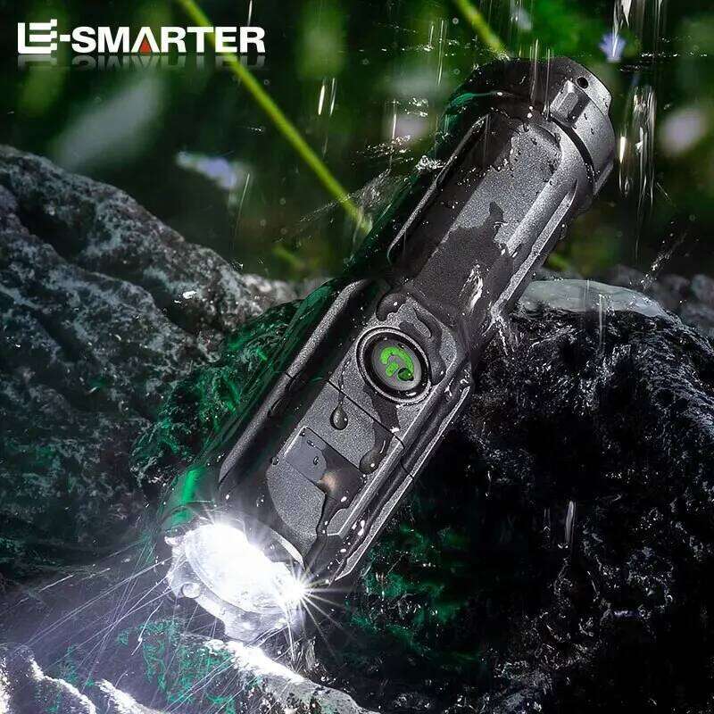 High Power LED Telescopic Zoom Flashlights USB Rechargeable Torch Built-in 18650 Waterproof Fishing HuntingTactical Flashlight Z260121