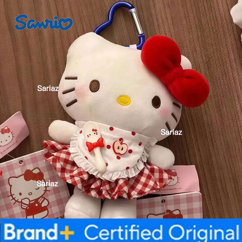 Sanrio Popular Angel KT Cat Girl's Bag Plush Toy Cute Small Pendant Doll Keychain Hanging Decoration Cotton Filling Gift H260121