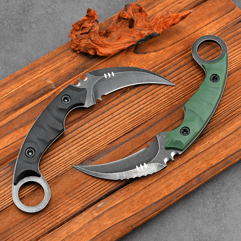 Outdoor Knives Tactical Camping Pocket Wilderness Survival Knife Defense Carrying Claw Knife