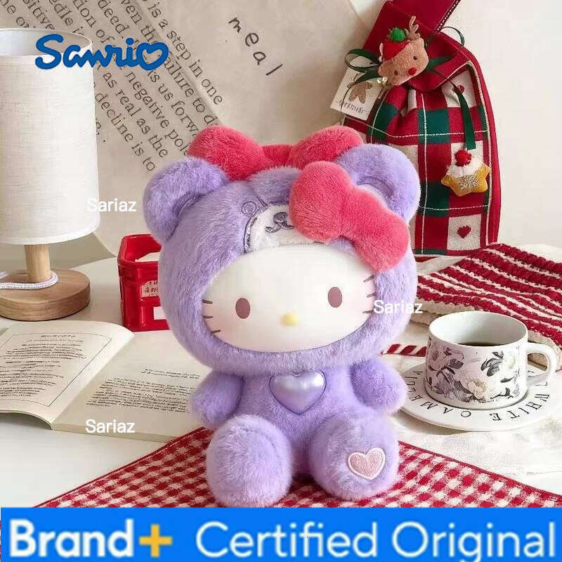 Sanrio New Hellokitty Teddy Sleepwear Series Surprise Blind Box Vinyl Doll Cute Girls Holiday Gift Fashionable Trendy Toy H260121