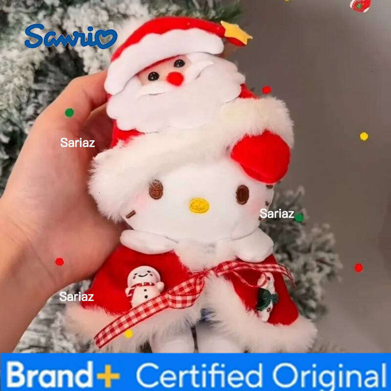 Sanrio Cute Christmas New Year Hellokitty Keychain Dolls Kitty Charms Gift For Women Furry Cat Pendant Collectible Toys H2601211