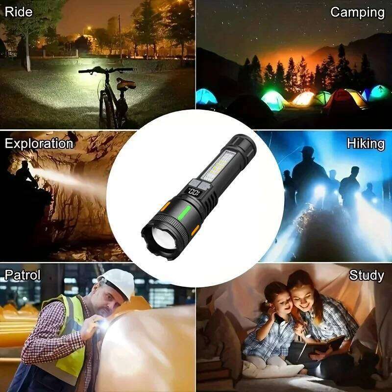 Rechargeable Long Range Flashlight Zoomable, Waterproof Torch for Emergencies, Outdoor Camping, and Home Use Z260121