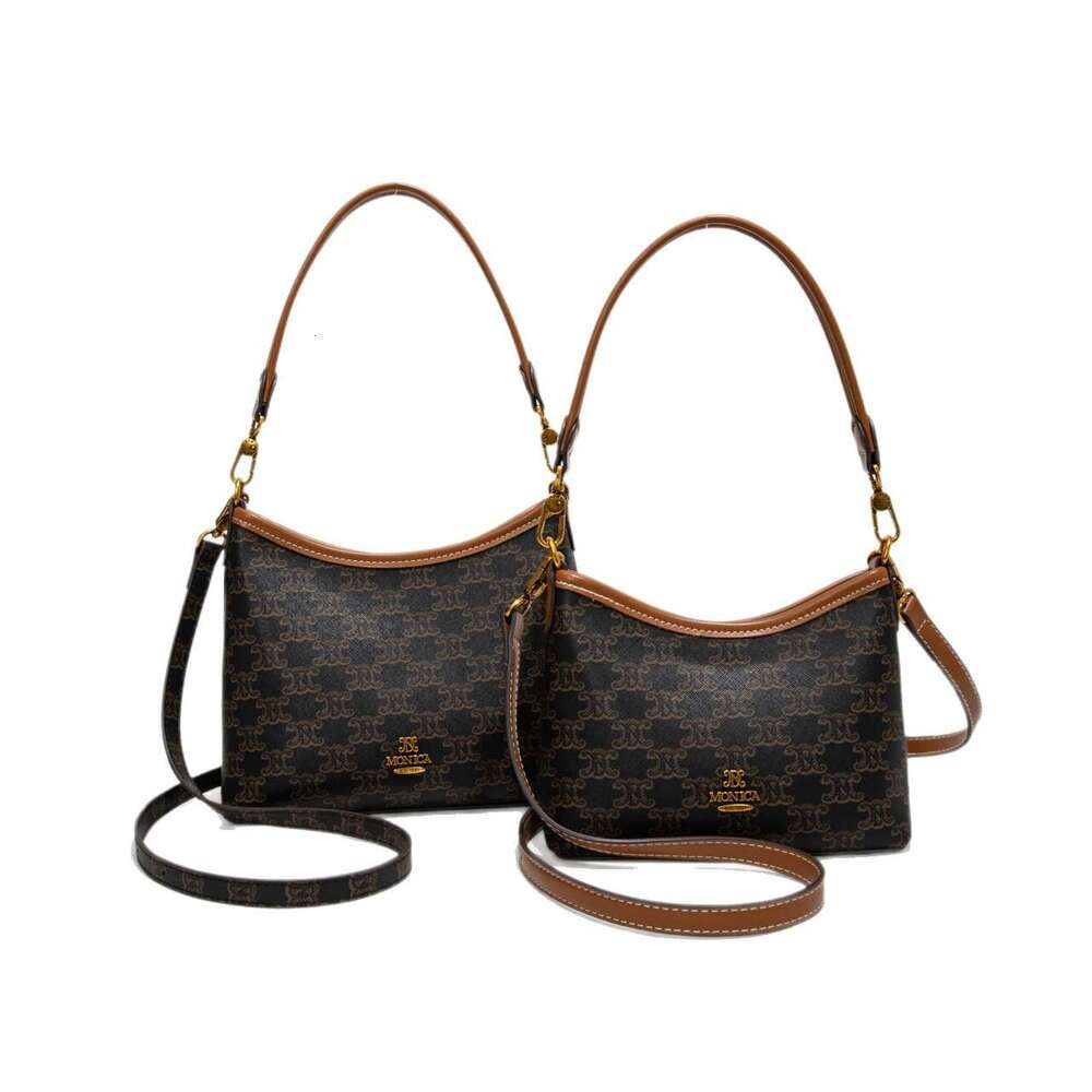 Monica kiki European Free shipping Station New Luxury Vintage Tote for Women, Single Shoulder Crossbody, High-End Sense, Basket Bag
