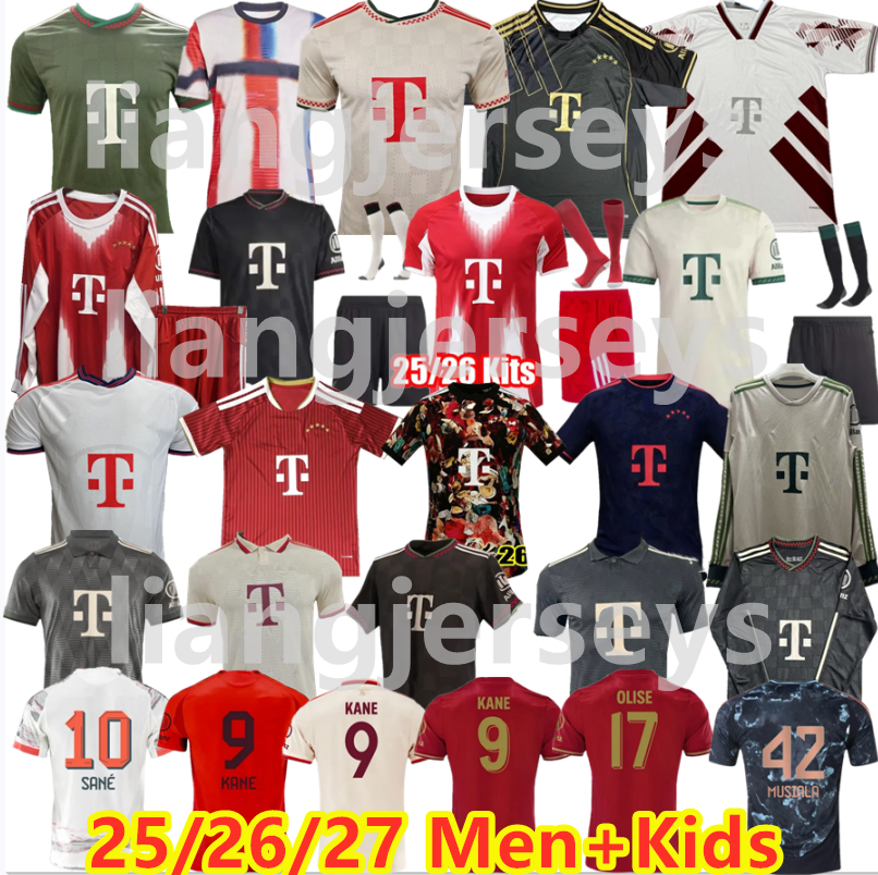 bayerns 25 26 27 Season KANE MUNICH Soccer Jerseys Kid Kit Football Shirts for Home Away MUSIALA OLISE GNABRY DIER uniform men's and women's children's set football shirt