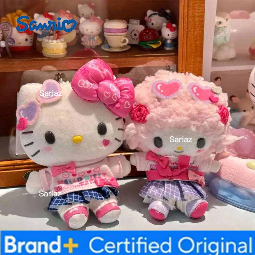 Sanrio sweet piano doll Key Chain University school uniform HelloKitty Melody Backpack pendant boy girl Creative plush toy H260121