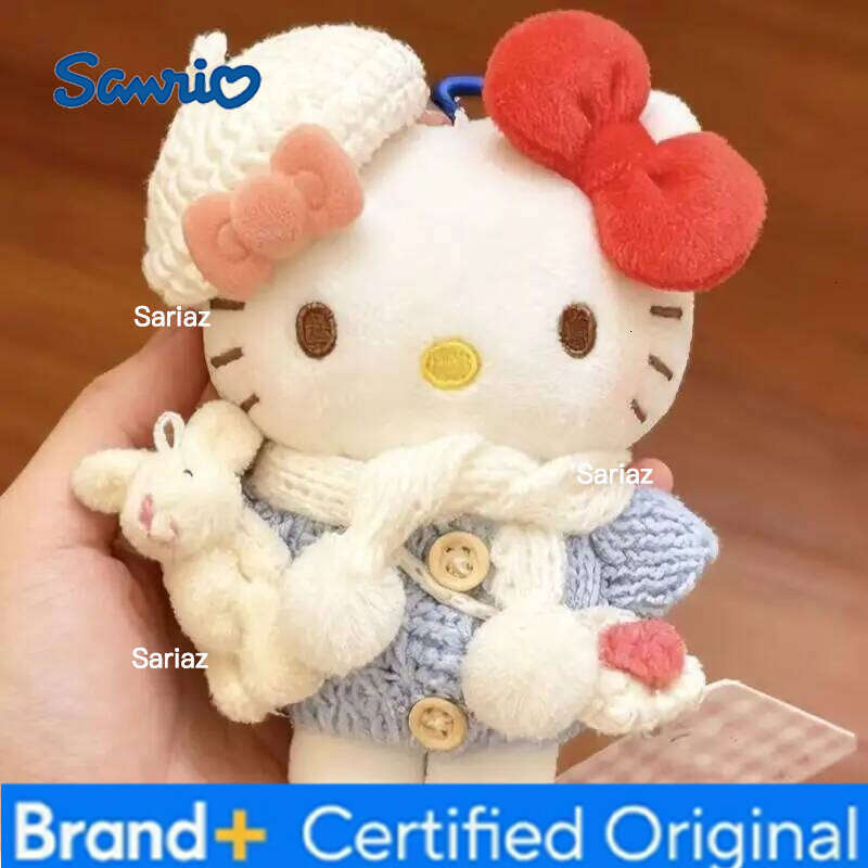 Sanrio Kawaii Hello Kitty Decor New Cute Keychain Car Hanging Backpack School Bag Plush Pendant Cartoon Girls DIY Gift H2601211