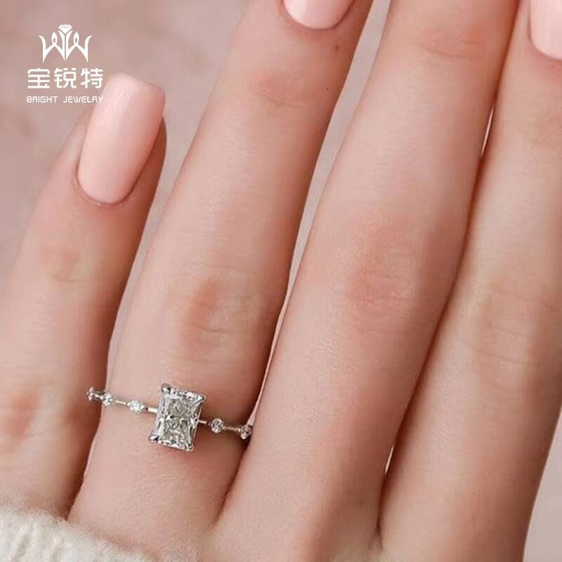 18k White Gold Diamond Wedding Ring 2 Ct Solitaire Diamond Ring Lab Grown Diamond Jewelry Rings