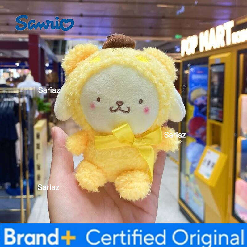 Sanrio Kawaii Doll Kuromi Hello Kitty Cinnamoroll Cartoon Stuffed Toys Hanging Keychain Bag Accessories H260121