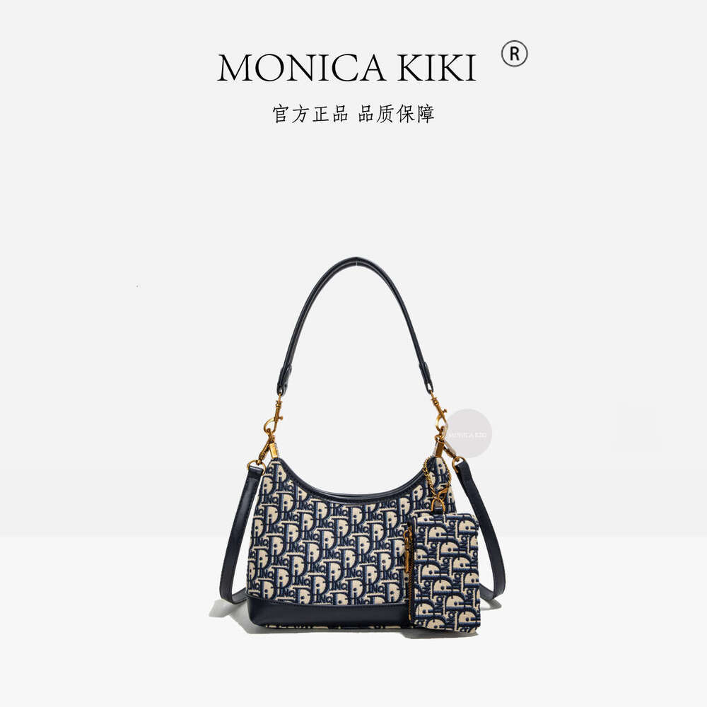 Monica kiki Handheld Vintage Free shipping Embroidered Floral Retro Underarm New High-end Feel Women's Single Shoulder Crossbody Dumpling Bag Ver