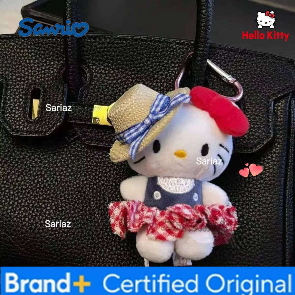 Sanrio Cute Hellokitty Keychain Anime Cartoon Kitty Cat Plush Hanging Key Chain Backpack Accessories Pendant Girl Gifts H2601211