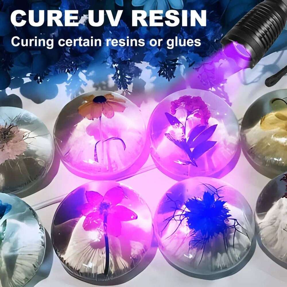 UltraFire E5UV UV Flashlight Ultraviolet Torch Zoomable Violet Lights 395-405nm Inspection Lamp Pet Urine Stain Detector Tools Z260121