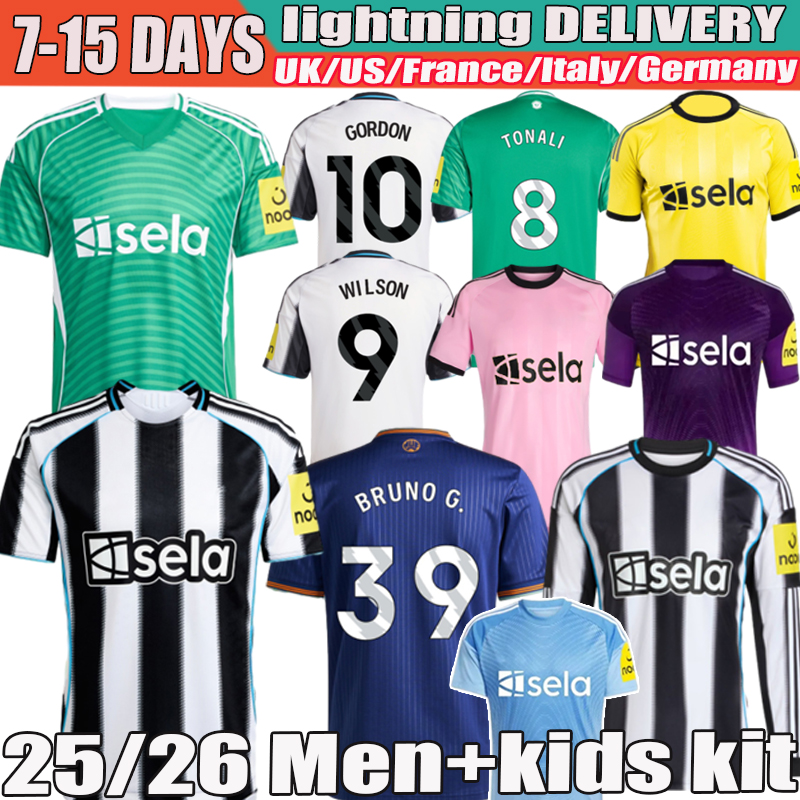 newcastle unite 25 26 Soccer Jerseys Bruno G Elanga Gordon Botman Joelinton Tonali Livramento Willock Krafth nufc 25 26 football shirt mens kids kit