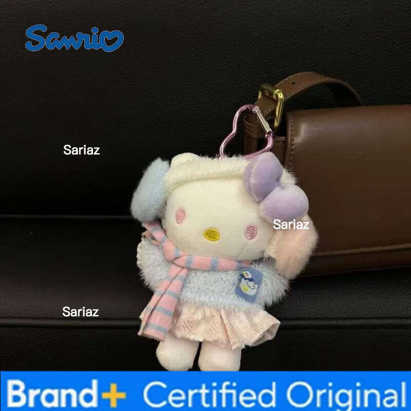 Sanrio Adorable KT Cat Plushie Keychain Backpack Decor Cartoon Doll H260121