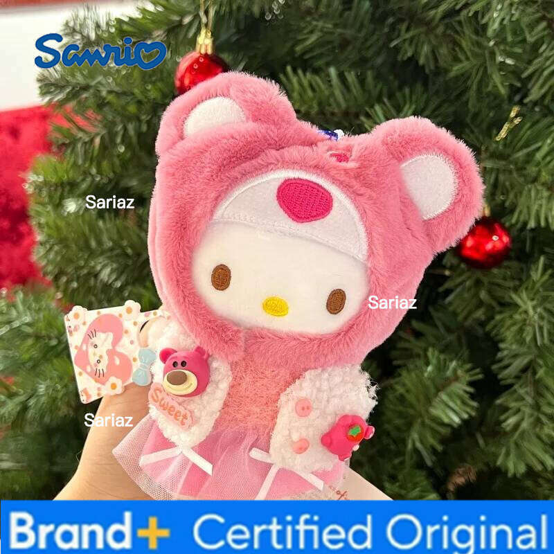 Sanrio Anime Hello Kitty Cartoon Dress Up Plush Pendant PP Cotton Stuffed Doll Kawaii Keychain Cute Accessories Holiday Gift H26012111