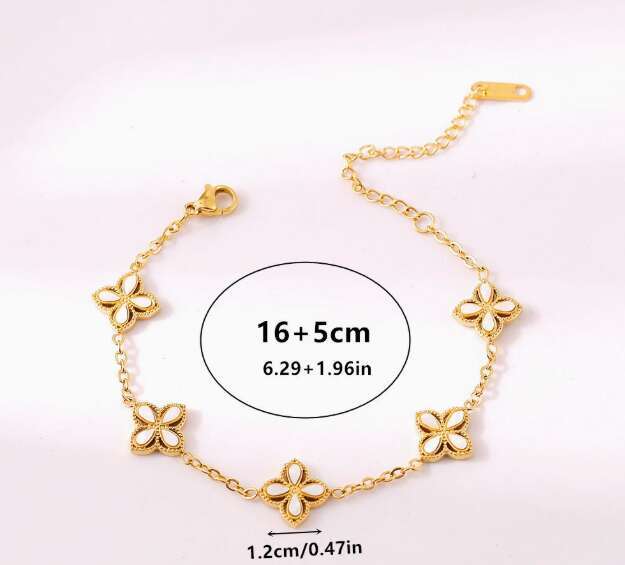 Designer Korean Versatile Charm Beimu Flower Women's Pendant Bracelet Fashion Luxury Jewelry Date Wear Hand Accessories Festival Gift