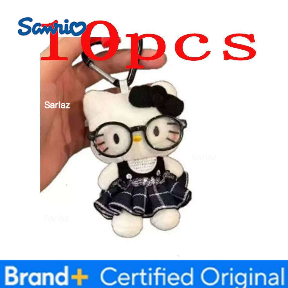 Sanrio ** Hello Kitty Peripheral Doll Keychain Cute Fashion Sunglasses Kt Cat Keyring Backpack Plush Toy key chain Birthday Gifts H26012111