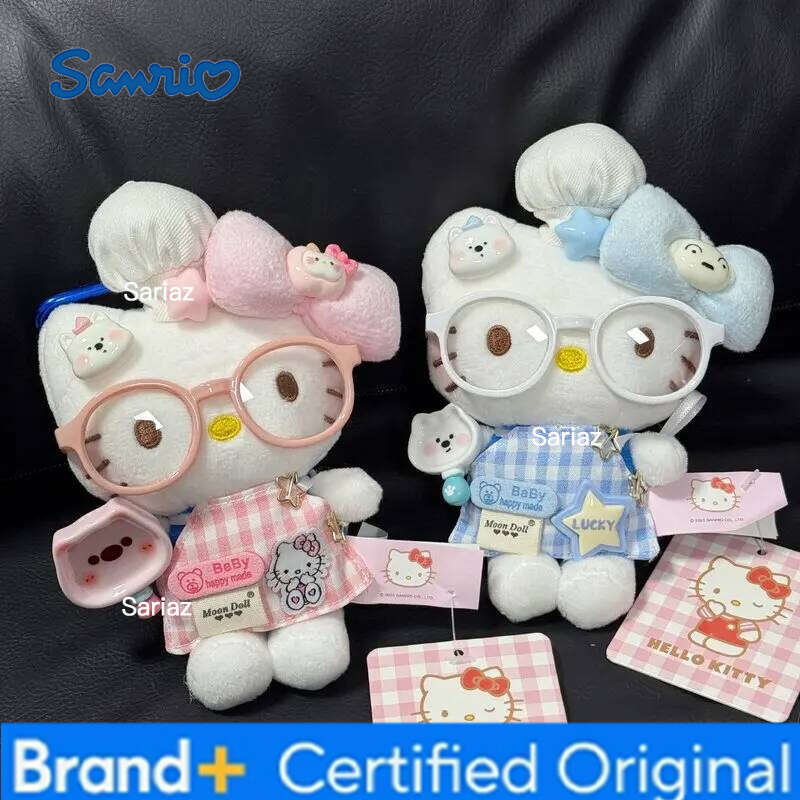 Sanrio 11CM anime Hello Kitty cosplay chef hat cartoon plush keychain PP cotton stuffed doll Kawaii school bag pendant gift H260121
