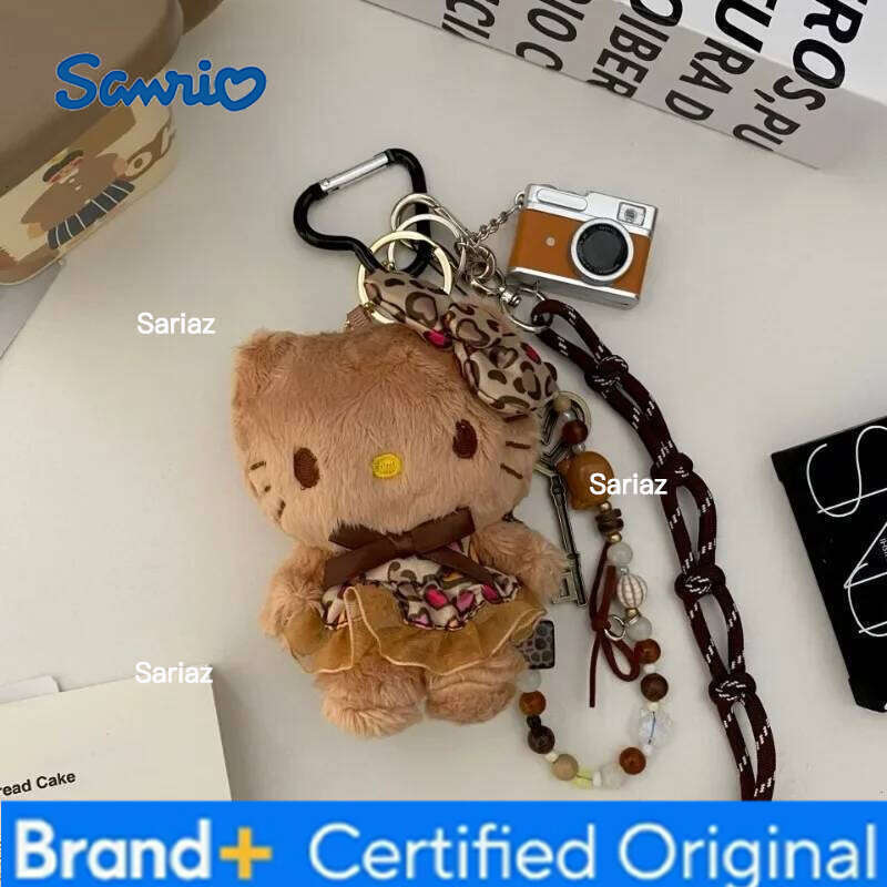 Sanrio Anime Hello Kitty Kawaii Plush Doll Backpack Phone Chain Cute Pendant Keychain Hanging Rope Gift H260121