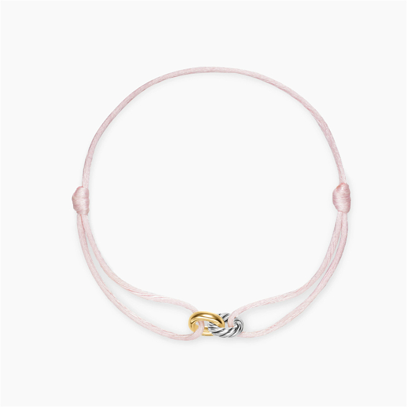 Nylon Rope Bracelet Double Loop Twisted Rope Designer Bracelet 18K Gold 925 Silver Cable Linked Cord Bracelet Luxury Couple Bracelet Adjustable 8 Colors