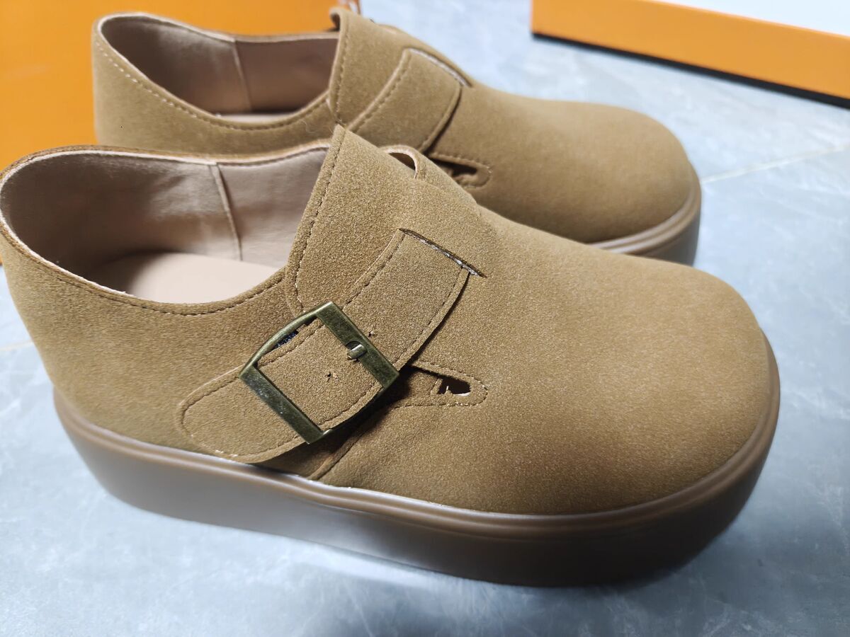 Birkenstock Style Old Money Suede Casual Mules Commuting Slip-On Leather Shoes Half Slippers for Women Outdoor Wear ddmythur