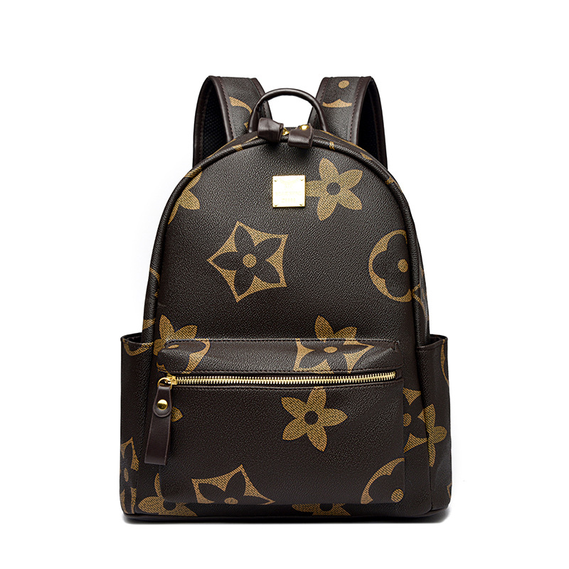 Free Shipping 2026 Fashion Elegant New Style Arrival Women's Backpack Large Capacity Soft Leather High Quality Schoolbag Premium Print