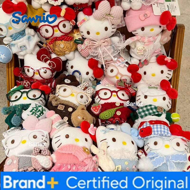 Sanrio New Hello Kitty Keychain DIY Cute Plush Chef Hat Apron Costume Bag Accessory H260121