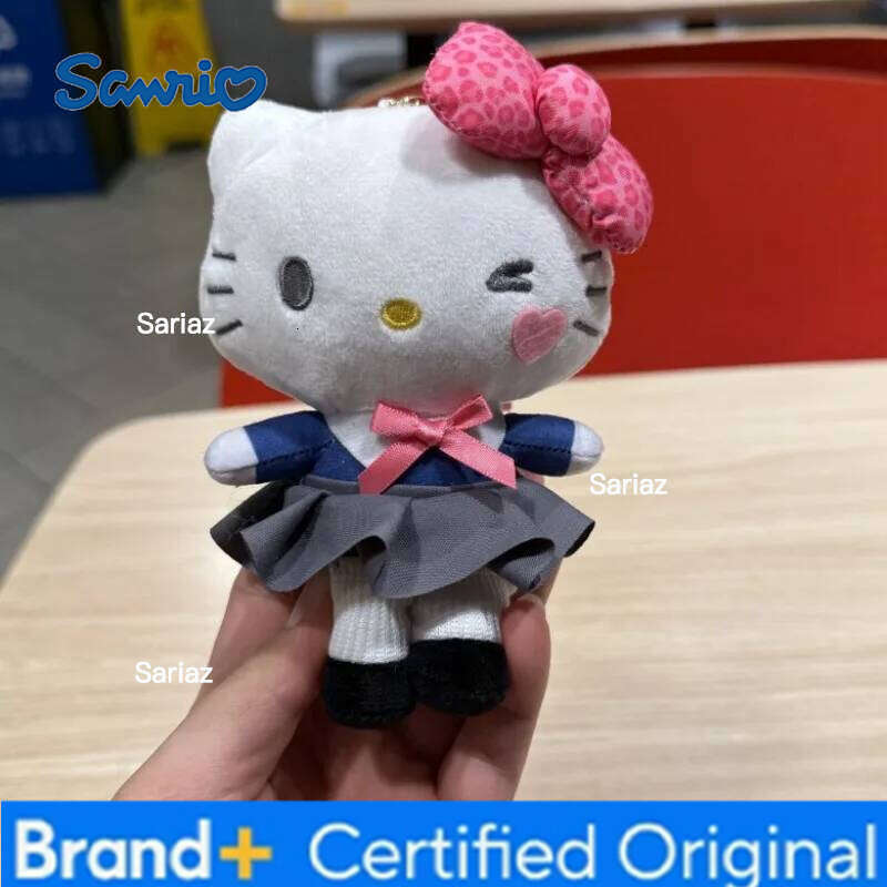 Sanrio Hello Kitty Plush Doll Keychain Kawaii Cartoon Bag Fashion Car Keychains Backpack Decoration Pendant Girl Birthday Gifts H260121
