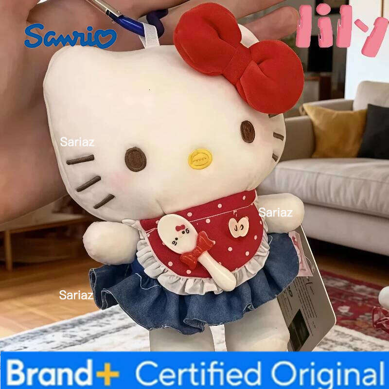 Sanrio Popular Angel KT Cat Girl's Bag Plush Toy Cute Small Pendant Doll Keychain Hanging Decoration Cotton Filling Gift H260121