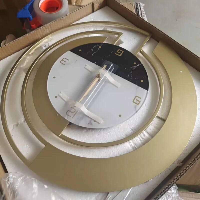 Nordic Light Luxury Metal Fashion Design Large Home Decoration Pendant Hotel Living Room Wall Hanging Clock 26Y0121
