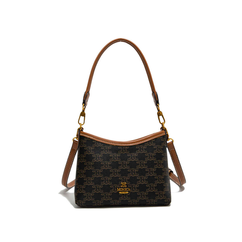 Monica kiki European Free shipping Station New Luxury Vintage Tote for Women, Single Shoulder Crossbody, High-End Sense, Basket Bag