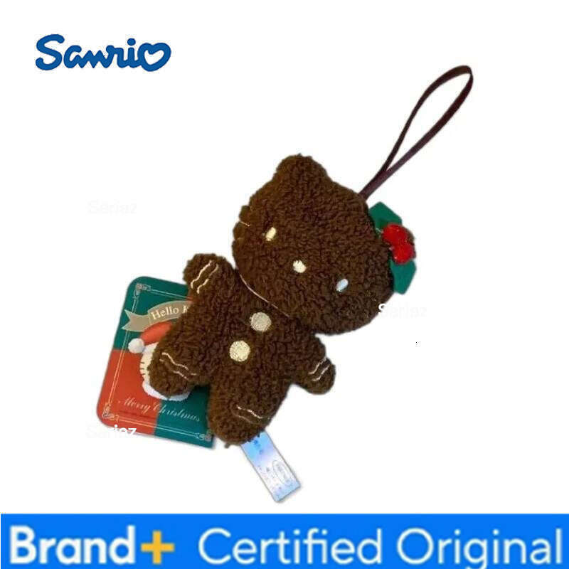 Sanrio Miniso Snario Christmas Hello Kitty Pendant Kawaii Gingerbread Man Plush Doll Ins Korean Cartoon Anime Friends Birthday Gift H260121