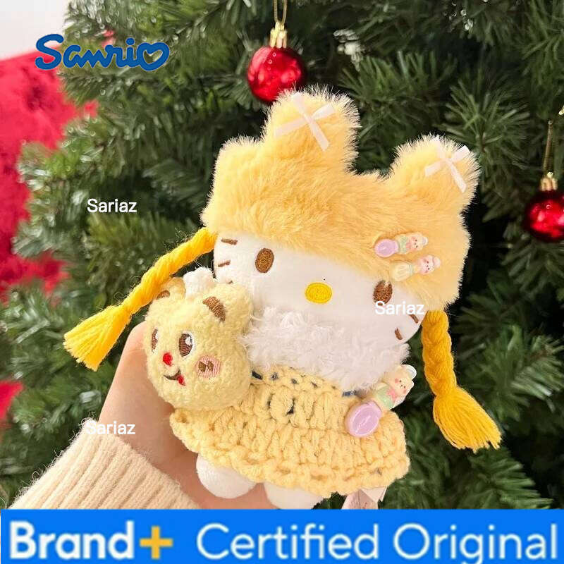 Sanrio Anime Hello Kitty Cartoon Dress Up Plush Pendant PP Cotton Stuffed Doll Kawaii Keychain Cute Accessories Holiday Gift H2601211
