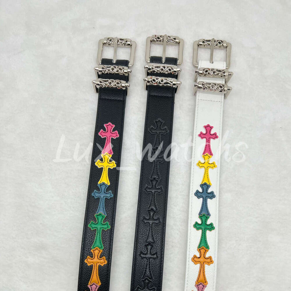 Designer Chrome CH belt Unique Lychee Pattern Colorful Cro New Style for Men and Women Artistic Youth Belt Vintage Fashion Vine Roller Belt AAA