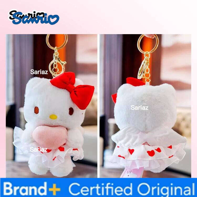 Sanrio Anime Kawaii Hello Kitty Plush Keychain Pendant Holder Key Chain Car Keyring Mobile Phone Bag Hanging Jewelry Kids Gifts H2601211