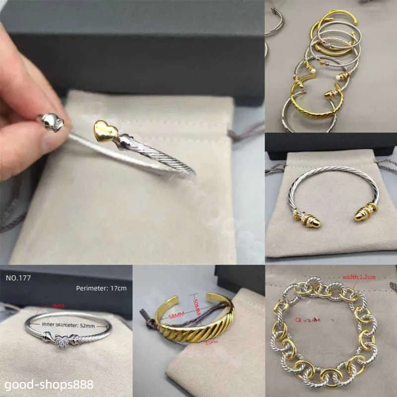Designer Bracelet Twisted Wire diamond gem Round Bracelets gold Women Fashion 925 sterling silver plated gift free Jewelry shipping Vintage Wrist: 15-20cm 2025