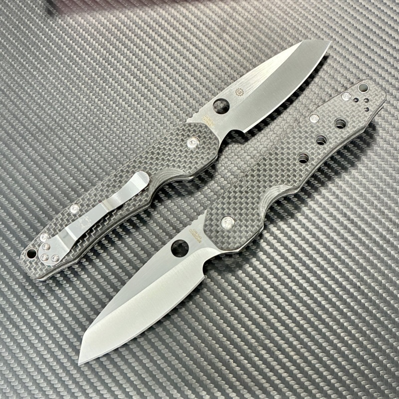 C240 Blade Titanium Folding Handle Hunting Camping Hinderer Knife Outdoor Survival EDC Tools