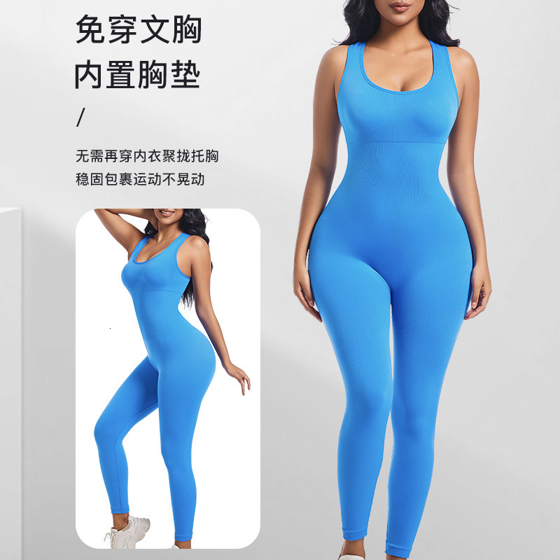 Onepiece Yoga Suit for Women Long Running Fitness Quickdry Sports Jumpsuit Waistcinching Hiplifting Sexy Shaping Sportswear 250714