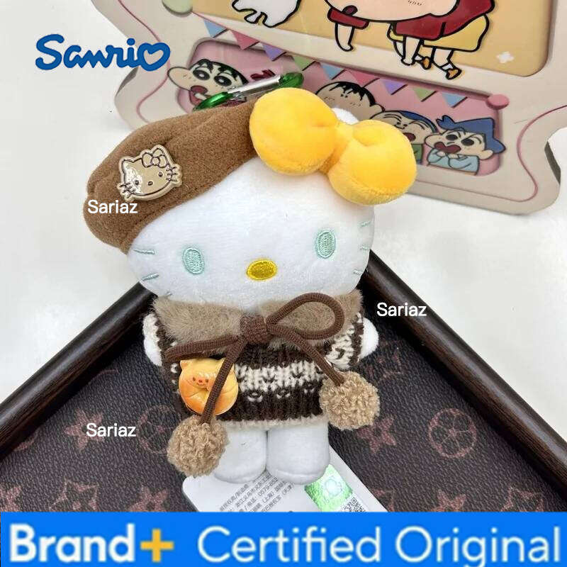Sanrio 11CM Anime Hello Kitty Cross-dressing Cartoon Plush Pendant PP Cotton Stuffed Doll Kawaii Keychain Accessories Holiday Gift H260121