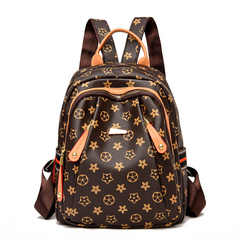 2026 Fashion and Elegant New Printed Design Arrival Women's Backpack Large Capacity Soft Leather High Quality Travel Bag Free Shipping