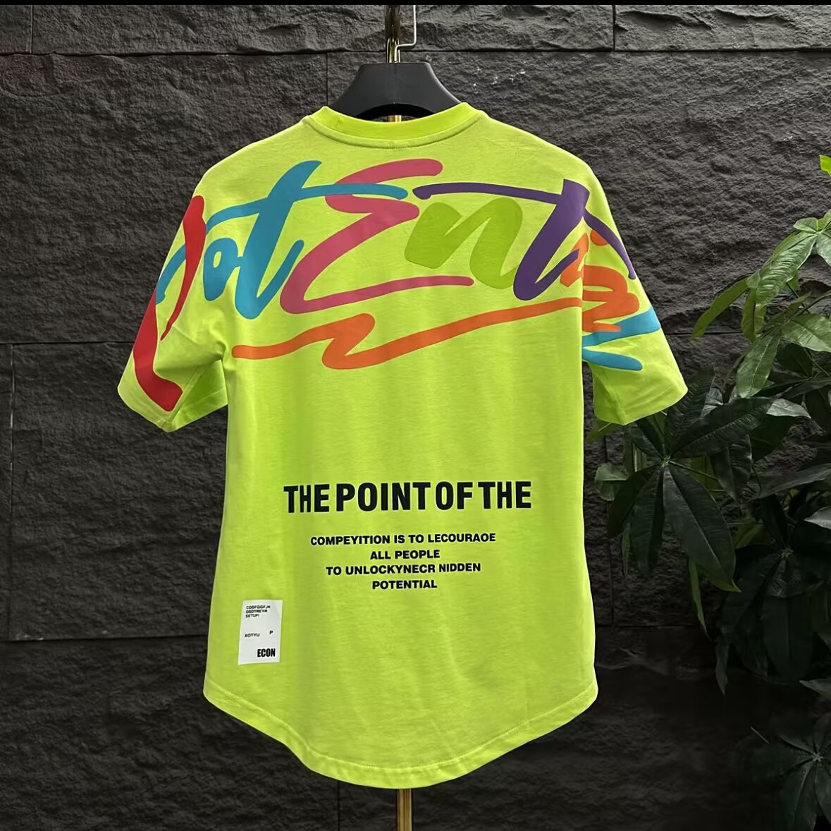 2026 New Arrival Men's Short Sleeve T-shirt - INS Trendy Brand Hip Hop Style Crew Neck Graffiti Print Summer Undershirt