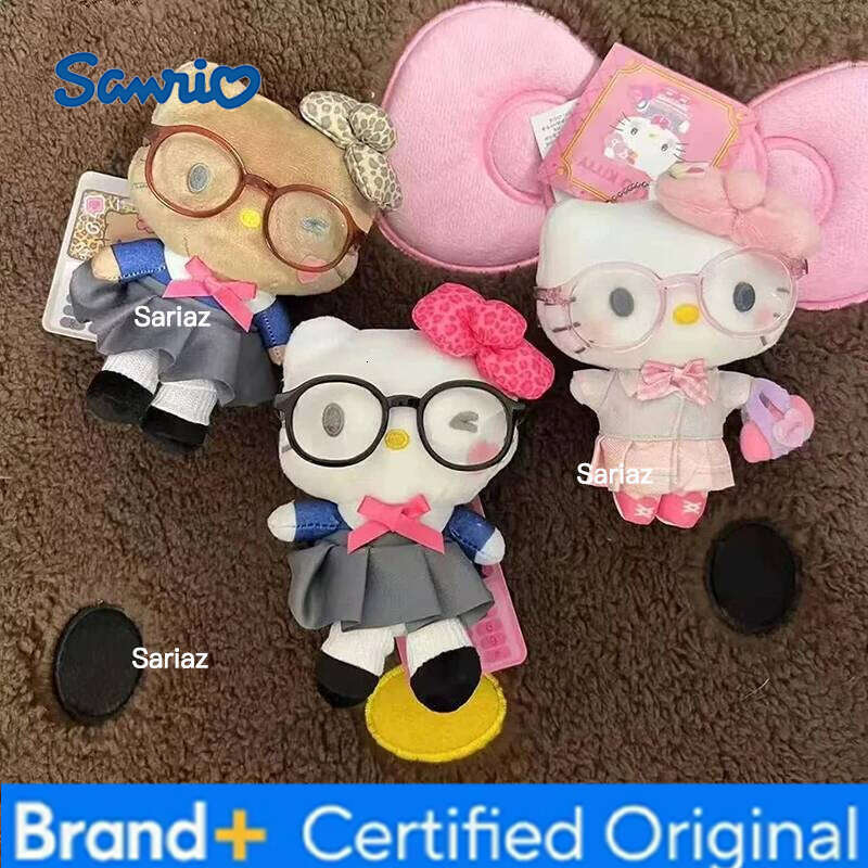 Sanrio Hello Kitty Keychain Cute Cartoon Bag Pendant Plush Doll Charms Car Key Ring Backpack Accessories Women Girl Gifts H260121