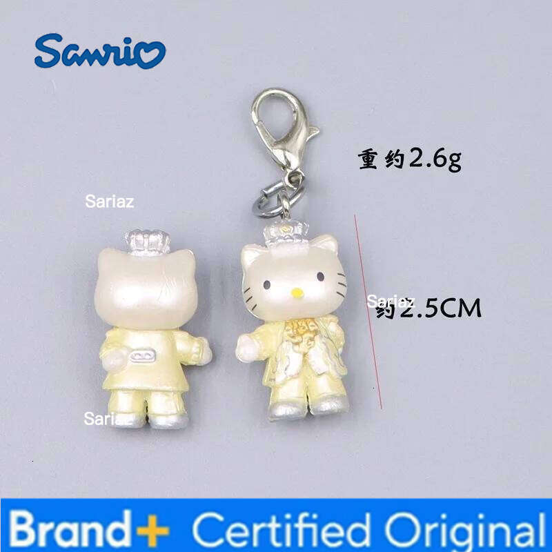Sanrio Hello Kitty Keychain Cute Anime Versatile Black Skin Ornament Mobile Phone Packaging Decoration Holiday Gift Women Accessories H2601211