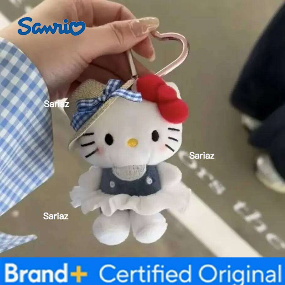 Sanrio ** Hello Kitty Peripheral Doll Keychain Cute Fashion Sunglasses Kt Cat Keyring Backpack Plush Toy key chain Birthday Gifts H2601211