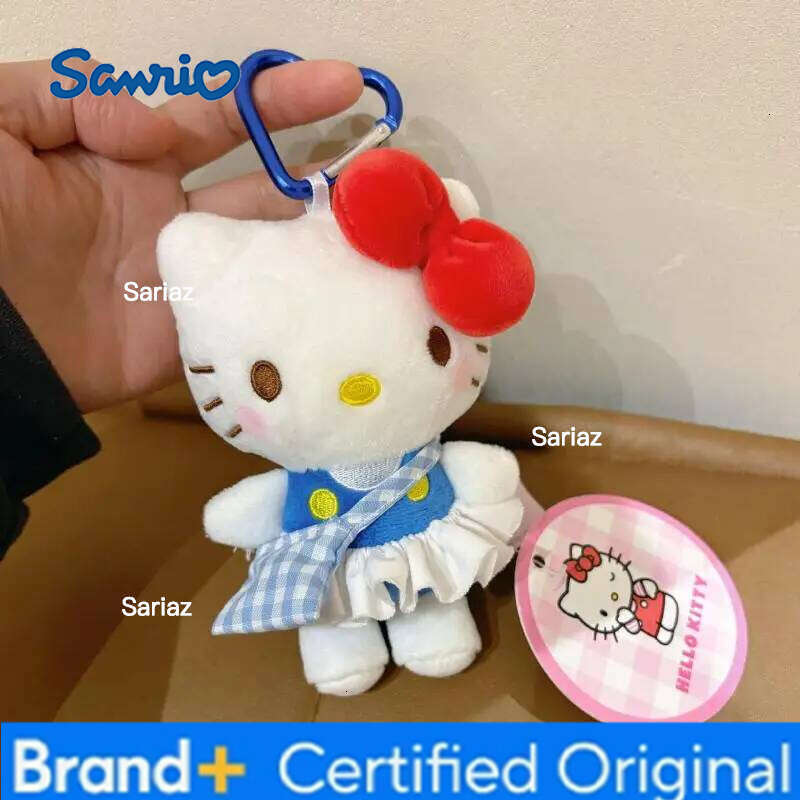 Sanrio Cute Cartoon Kawaii Hello Kitty 2025 New Spring Outing Plush Doll Keychain Bag Pendant Toy Gift H260121
