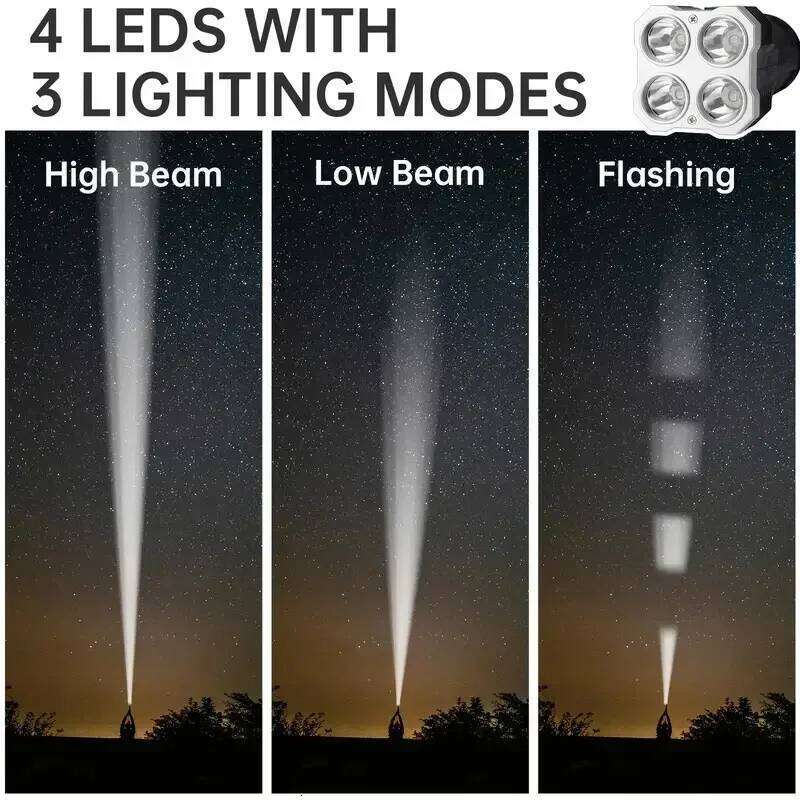 Hand Lantern Lighting Mode Portable High Power Rechargeable Durable LED Flashlights Camping Torch With 4 Lamp Beads Side Light Z260121