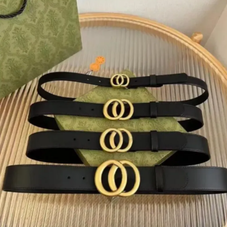 Designer belt men belts for women luxury belt Fashion Genuine Leather Belt Unisex length 100-125CM letter smooth buckle Golden Silver Buckle casual Designer belt A15