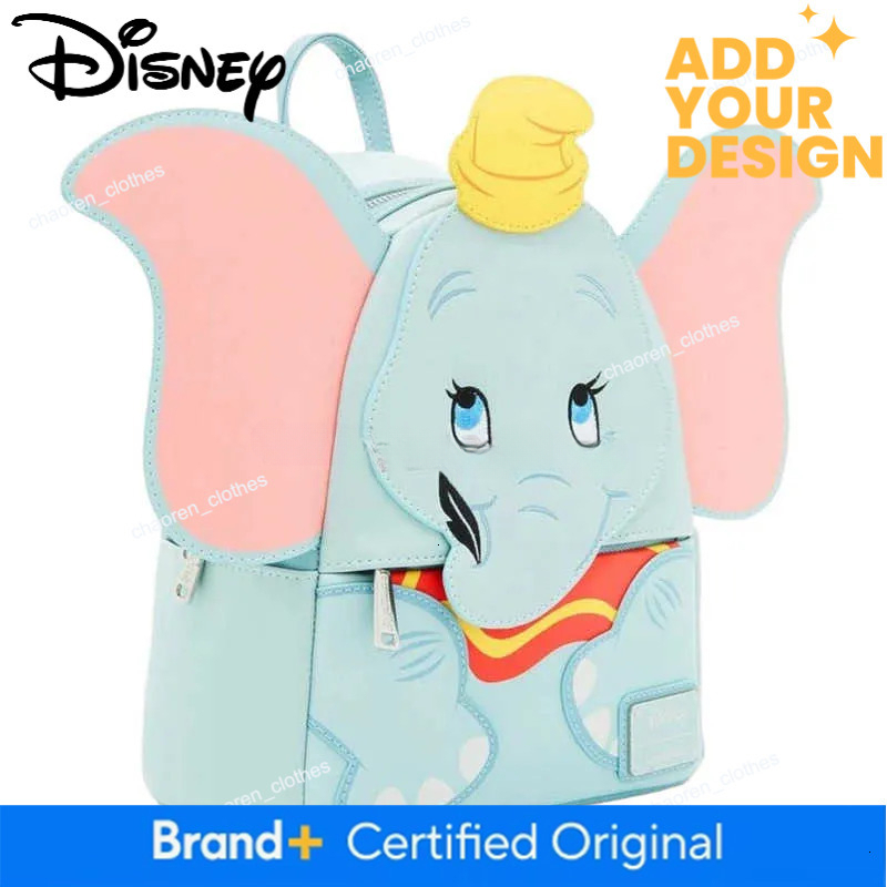 Disney custom Loungefly 3 Styles Figure Dumbo Rucksack Wallet Set 80th Anniversary Edition Dont Just Fly Mini Backpack Light Blue Pink X250412